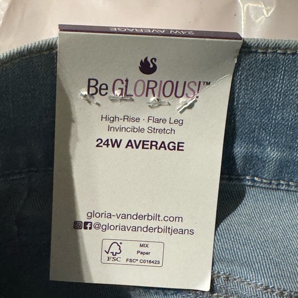 Gloria Vanderbilt shape effect flare leg smoothing panel technology high rise - Picture 9 of 12